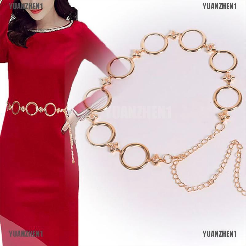 [YUANZHEN1] Thắt Lưng Dây Xích Bằng Kim Loại Vàng Cho Cô Dâu Trong Ngày Cưới