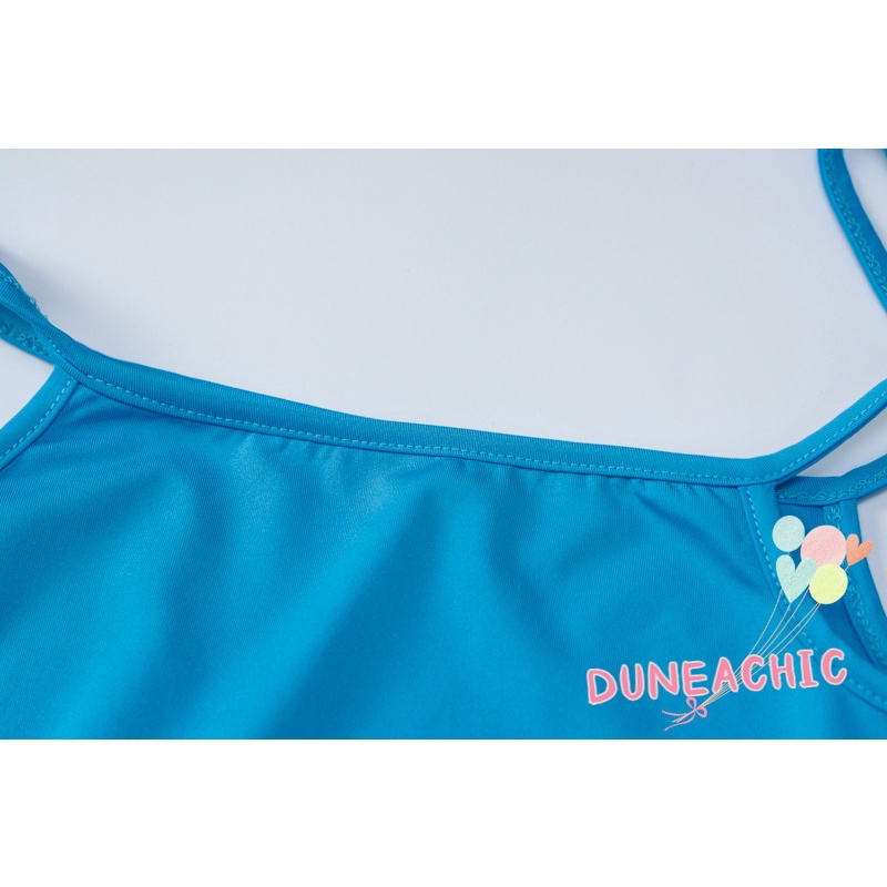 DUNEA Set đồ gồm áo cổ yếm có găng tay và chân váy lưng cao thời trang dành cho nữ