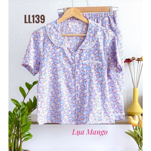 [HÌNH THẬT] Đồ Bộ Nữ Mặc Nhà LUCKY Lửng Pijama Cổ Sen Xinh Xắn Vải Mềm Mát | BigBuy360 - bigbuy360.vn