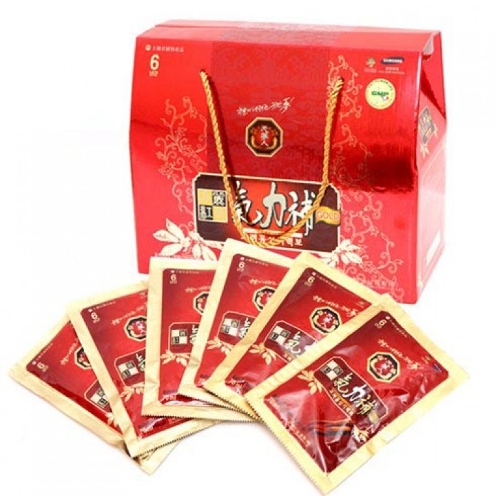 Nước Hồng Sâm 6 Năm Bio Hàn Quốc, Hồng Sâm Xách Cao Cấp Hộp 30 gói