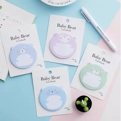 Giấy ghi chú hình chú gấu đáng yêu