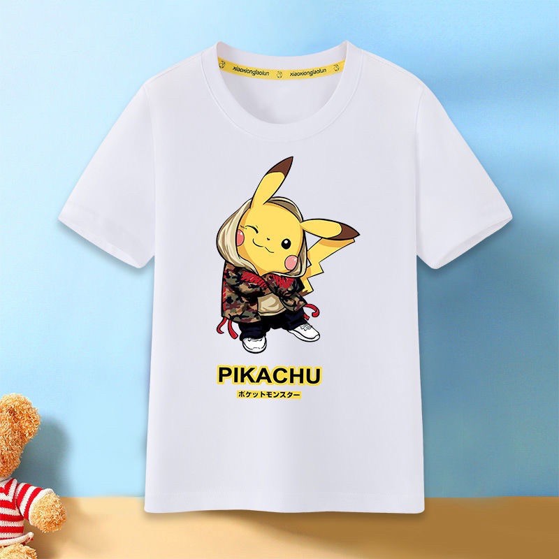 T-shirt Pikachu cho bé áo phông Pikachu hè 2021