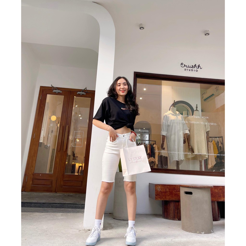 BIKER JEAN TUA LAI TRẮNG/ĐEN LY STORE