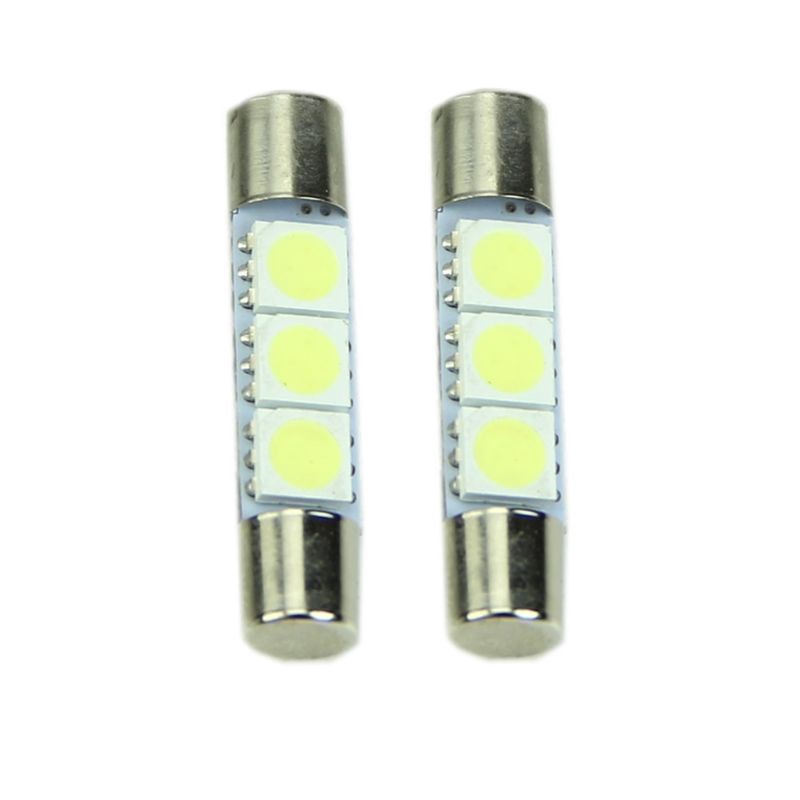 neva*CUY 1pc White T6 5050 31mm 3-SMD LED Bulb For Car Sun