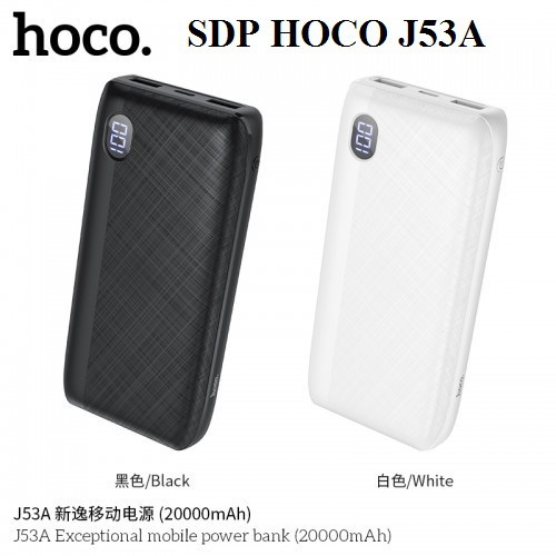 SẠC DỰ PHÒNG CHÍNH HÃNG HOCO J53A 20.000mAH | Hỗ Trợ Đa Cổng Sạc - Thiết Kế Hiện Đại | Cam Kết Hàng Chính Hãng - 11001