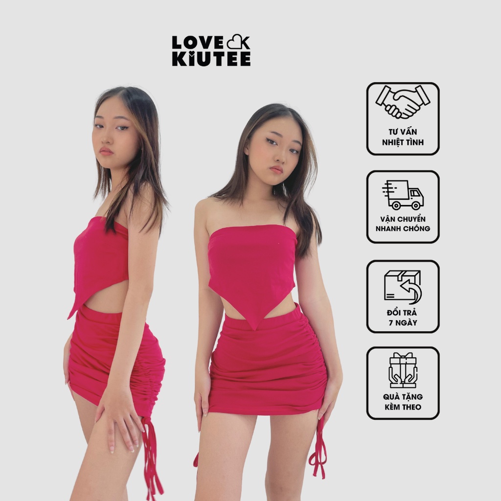 Áo ngắn kiểu ống tam giác Valentina Tube Top nhiều màu dành cho bạn gái LOVEKIUTEE