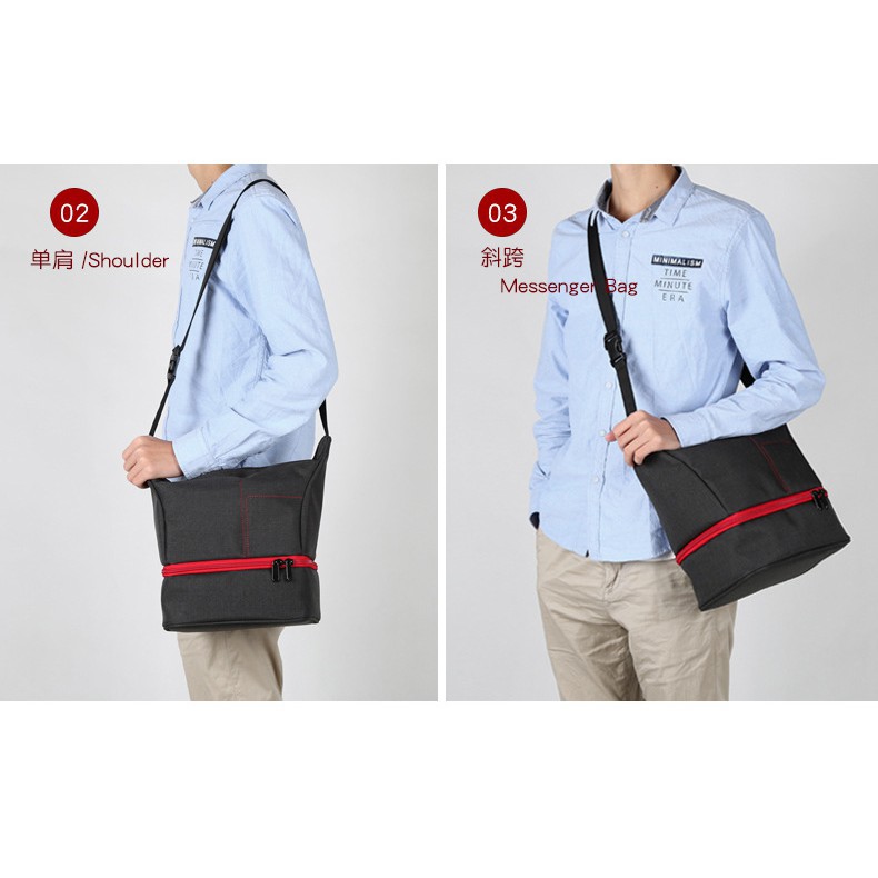 Túi đựng máy ảnh DSLR thế hệ mới HuWang 2 tầng thông minh