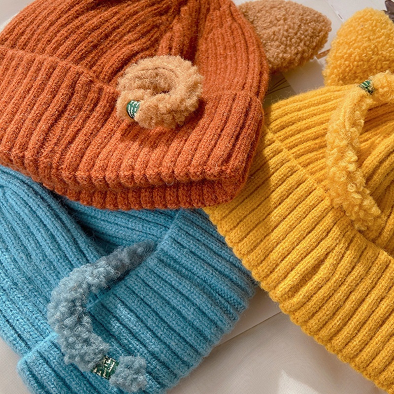 Mũ Len Beanie Tai Mèo Mềm Mại Đáng Yêu