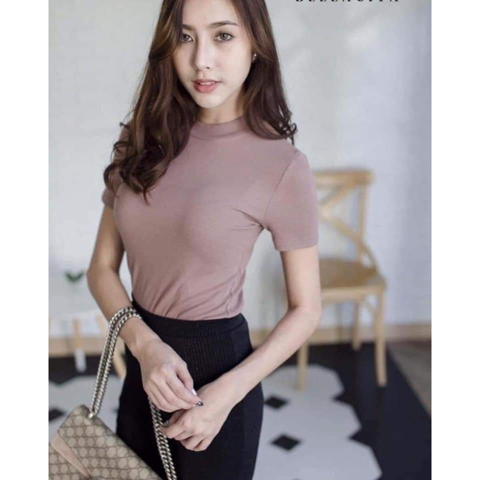 ÁO PHÔNG THUN GÂN BELLACITA chuẩn thun thái lan FREESIZE
