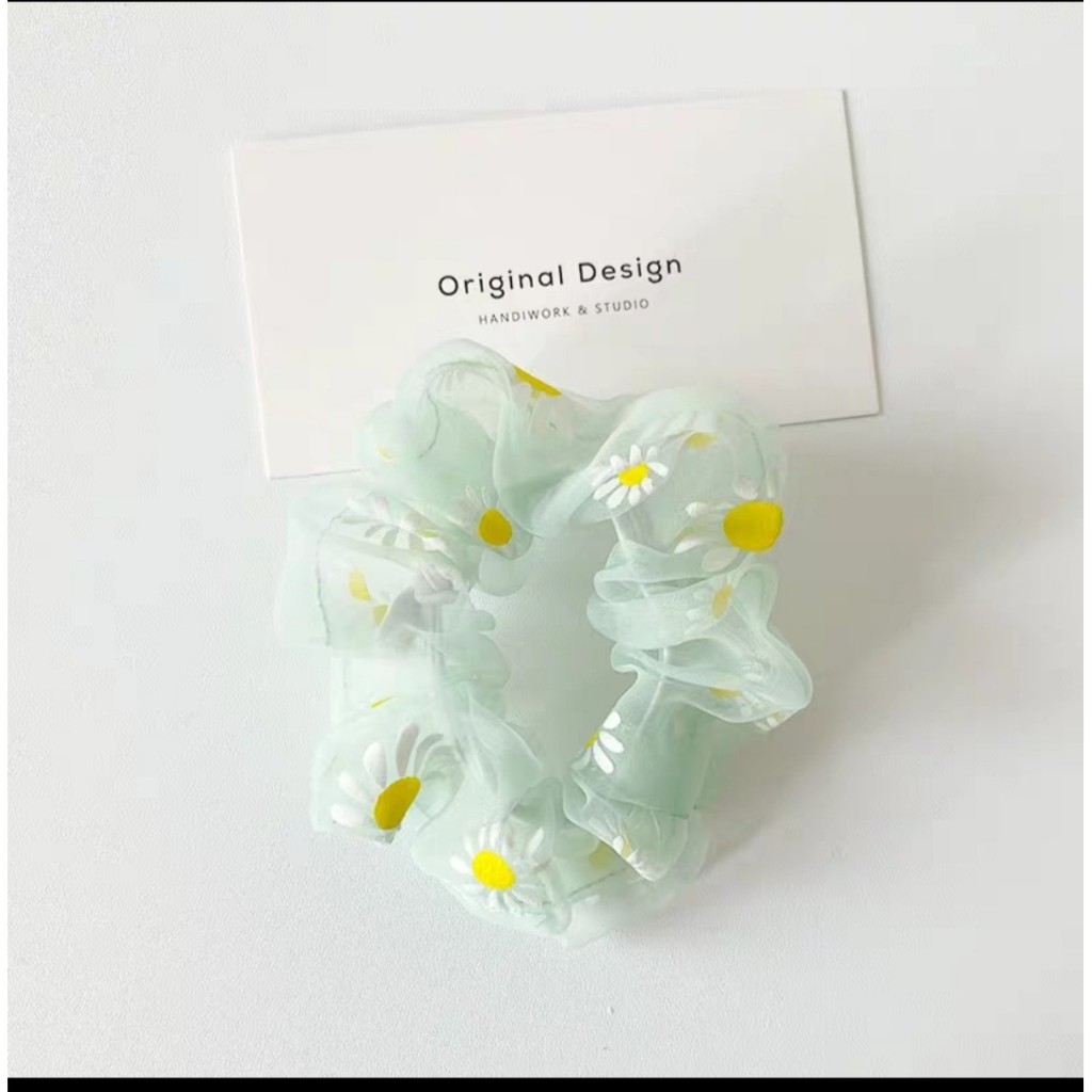 sỉ 100 chiếc scrunchies hoa cúc xinh