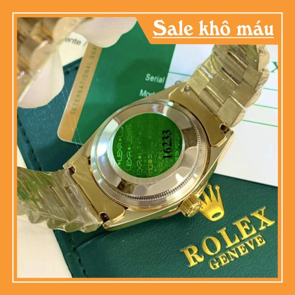 [Fullboxx 1:1] Đồng hồ pin nam Rolex - viền đá dây kim loại chống nước - bảo hành 12 tháng + pin dự phòng