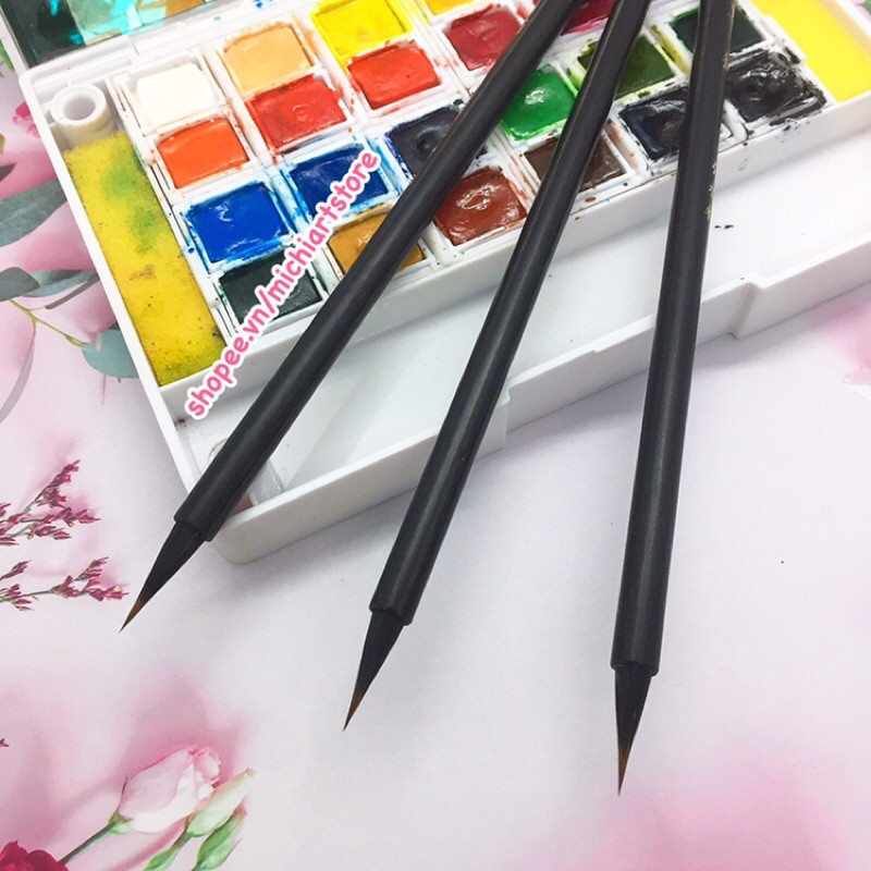 [Michi Art Store] Hắc Miêu - Bút lông vẽ màu nước thủy mặc, cọ thư pháp lông thú - Dẫn Thủy Hiên