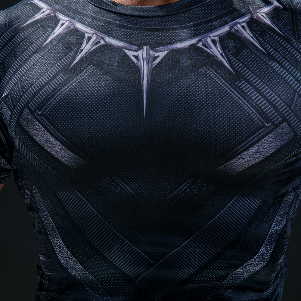 Áo thun HUQISHA hóa trang nhân vật Black Panther thời trang cho nam