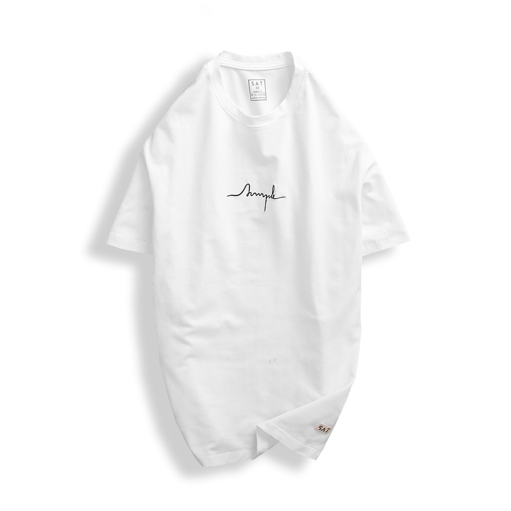 Áo thun trơn, T'shirt Basic Simple cổ tròn SAT SP-03 unisex, vải cotton mềm mịn, dày dặn, trẻ trung chuẩn form
