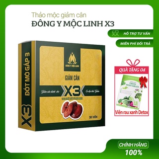 Giảm cân Đông y mộc linh x3 trà Giảm cân nhanh cấp tốc chính hãng detox thảo mộc không phải thuốc giảm cân