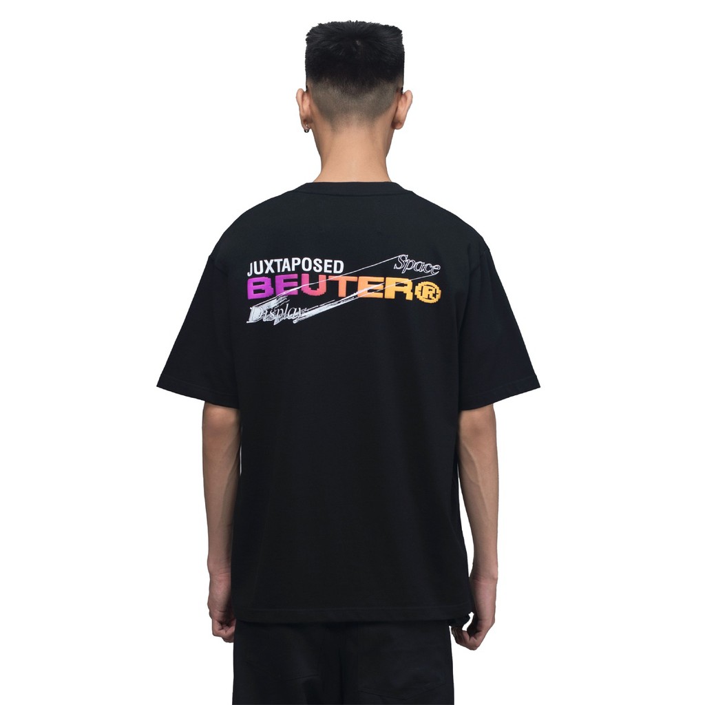 BEUTER JUXTAPOSED SUNSET GLOW LOGO BLACK T-SHIRT | BigBuy360 - bigbuy360.vn