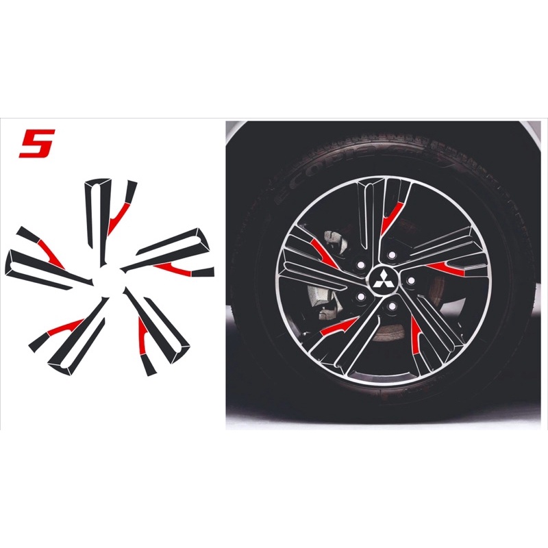 Decal dán mâm Xpander(bộ 5bánh) | BigBuy360 - bigbuy360.vn