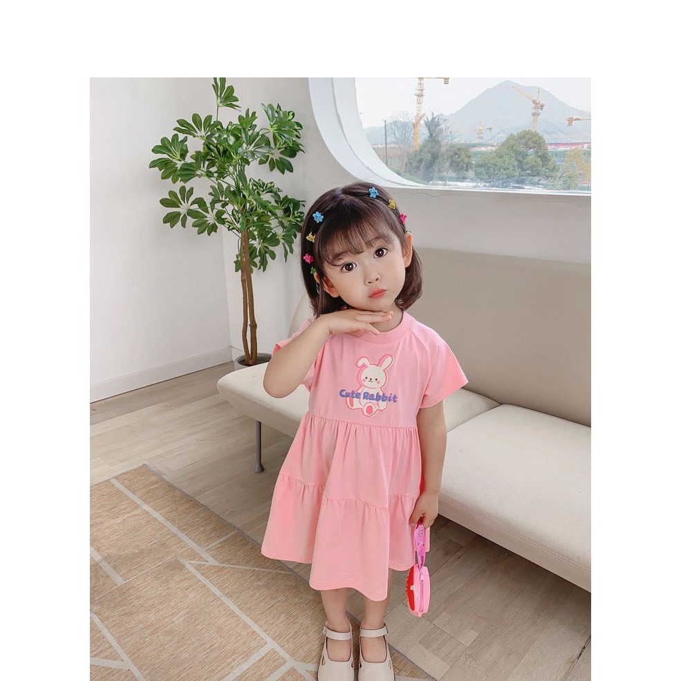 VÁY COTTON THỎ 2 TẦNG CHO BÉ GÁI