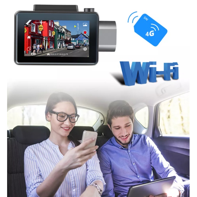Camera hành trình ô tô Wifi 4G Phisung K11 Plus - Hàng Nhập Khẩu