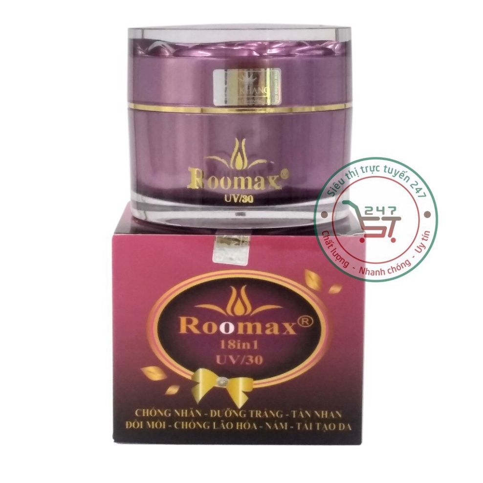 Kem dưỡng Trắng da mặt Chống nhăn Tàn nhang Đồi mồi Chống lão hóa Roomax 18in1 30g