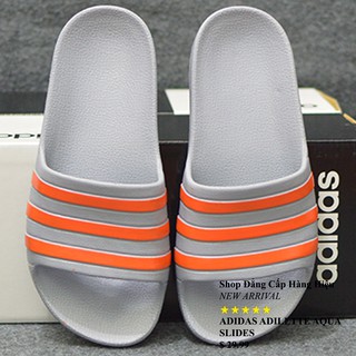Dép trẻ em Adidas Adilette Aqua xám sọc cam