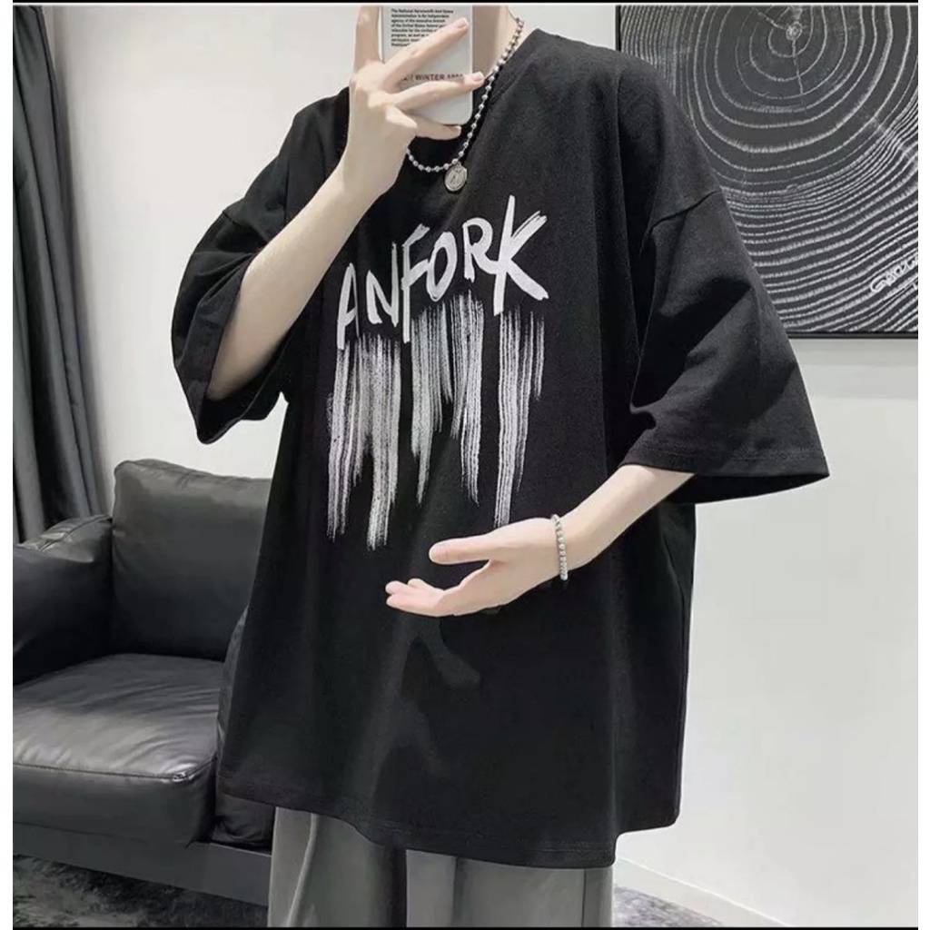 Áo thun nữ unisex form rộng tay lỡ in hình cổ tròn NAVISA AT236