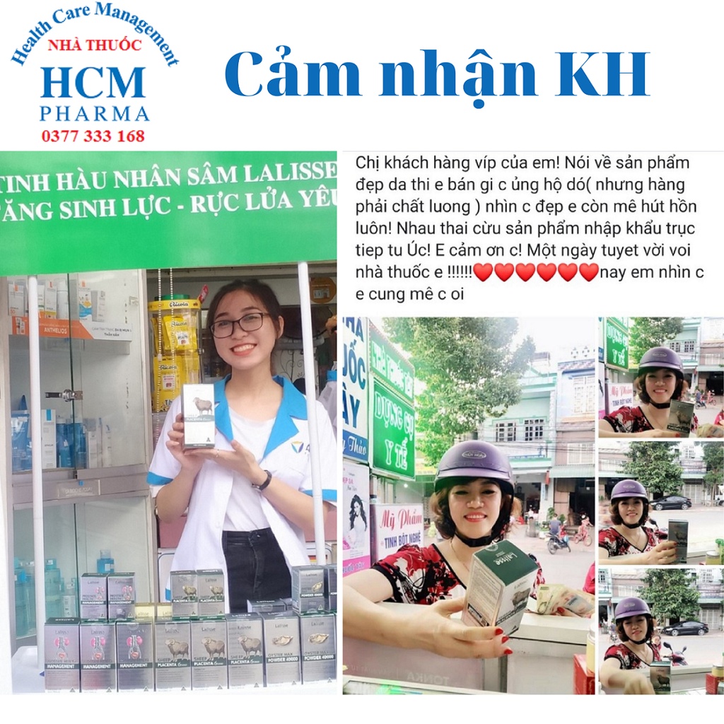 Nhau thai cừu Sheep placenta collagen thủy phân peptide Úc LALISSE hỗ trợ làm đẹp trắng sáng mờ thâm 30 - 100 viên ALC02