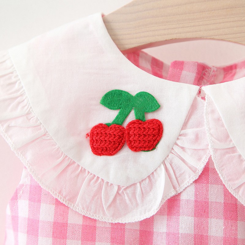 DUDUBABA Summer Casual Baby Girls Plaid Pattern Sleeveless Cute Dress 0~4 Years Old