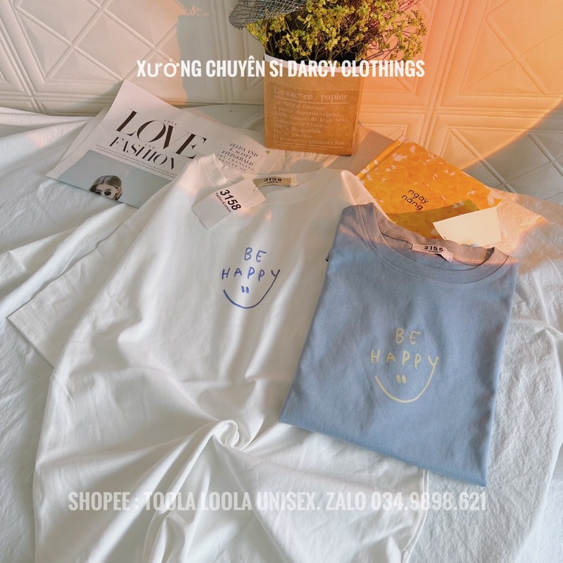 áo thun 3158 ✨ FREESHIP ✨ Be happy áo thun quảng châu