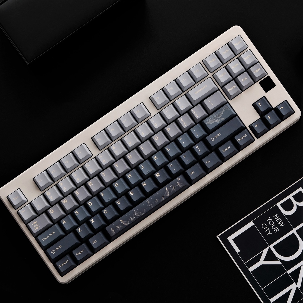 Bộ 129 Phím PBT Cho Máy Tính Bảng Mạch Điện Tử Nhuộm Màu Tương Thích ANSI Layout Cho Gateron Kailh Cherry MX TTC