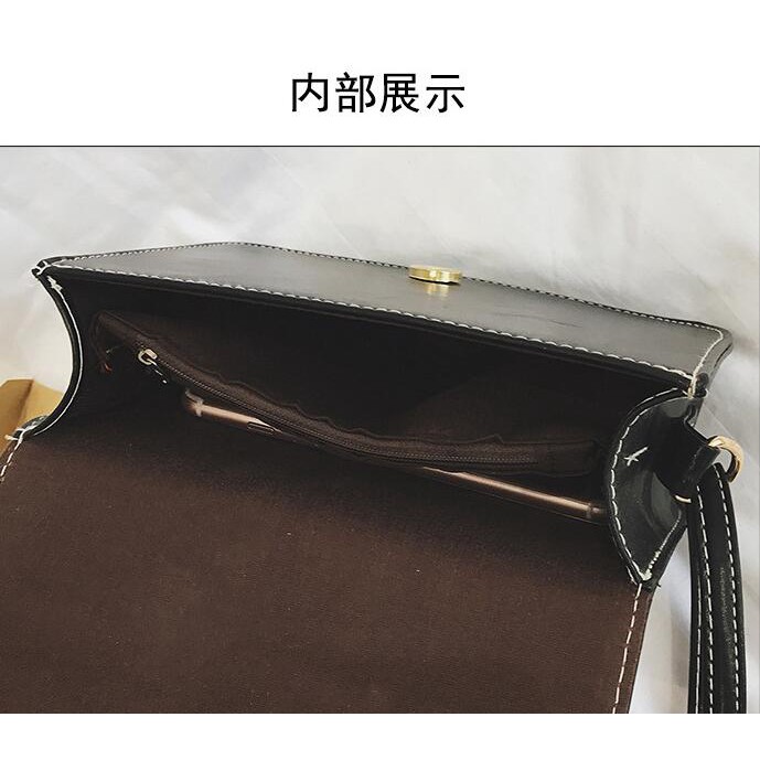 SUXI Túi đeo vai màu trơn thiết kế đơn giản phong cách Hàn Quốc cho nữ