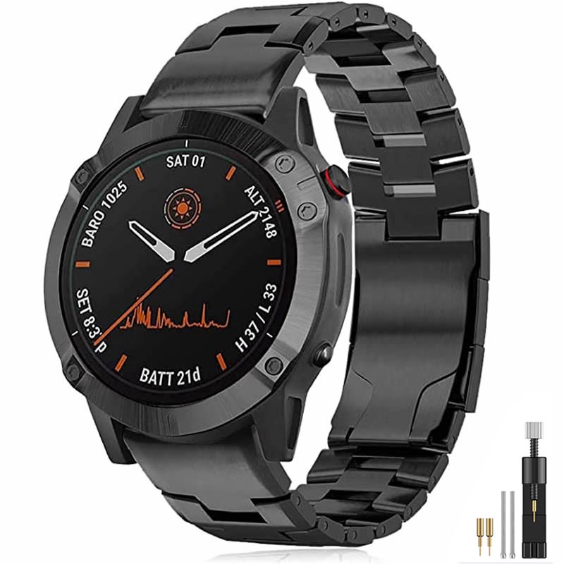 Dây Đeo Thay Thế Bằng Hợp Kim Titan 22 26mm Fenix6x Cho Garmin Fenix 5 5x Plus / 6 6x Pro 3hr