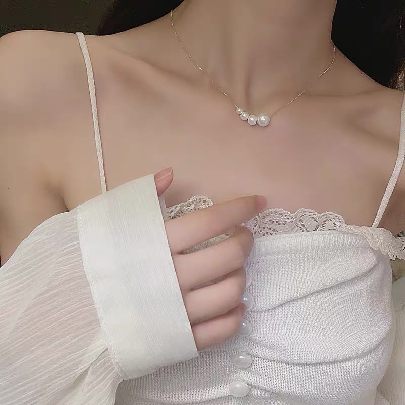Vòng cổ Đính Ngọc Trai Xinh Xắn Thời Trang Dành Cho Nữ