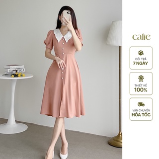 Váy dáng A phối cổ thanh lịch, Đầm dáng A tôn dáng thời trang Công sở  VA086