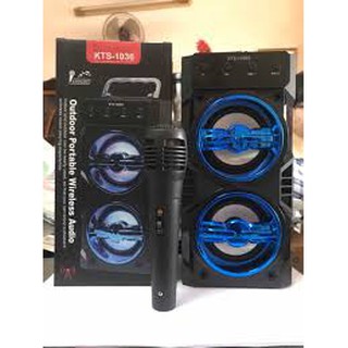 Loa karaoke kts-1036 blutooth tặng kèm miro karaoke