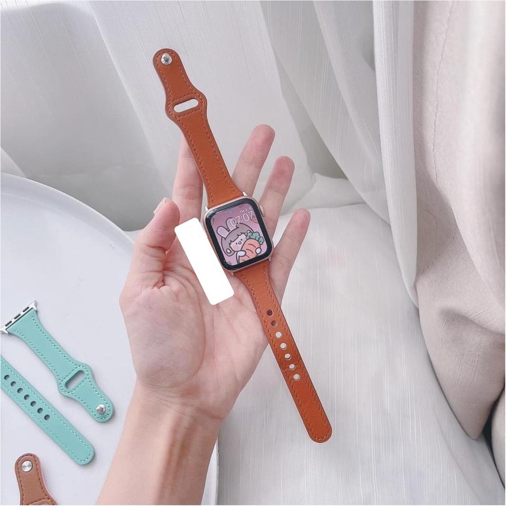 Dây da đồng hồ thông minh Apple watch [BẢN NHỎ] khóa gài & khóa bấm [ĐỦ SIZE 38 40 42 44] Series 1/2/3/4/5/6/Se