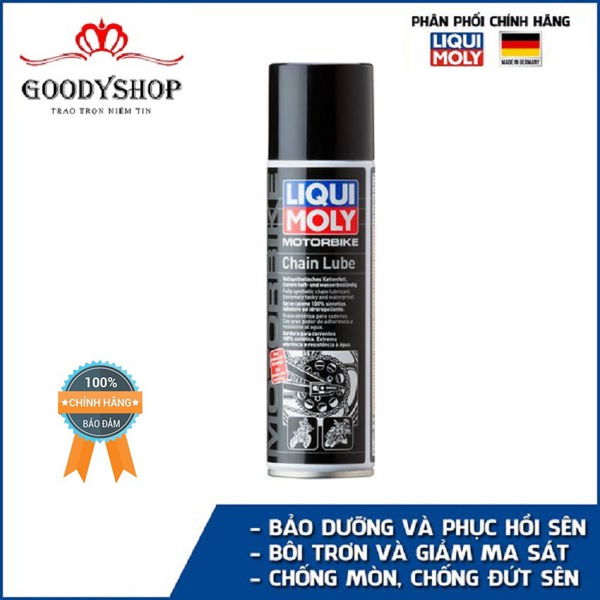 [ HỮU ÍCH] Chai xịt dưỡng sên cao cấp Liqui Moly Motorbike Chain-Lube 1508 250ml GOODYSHOP