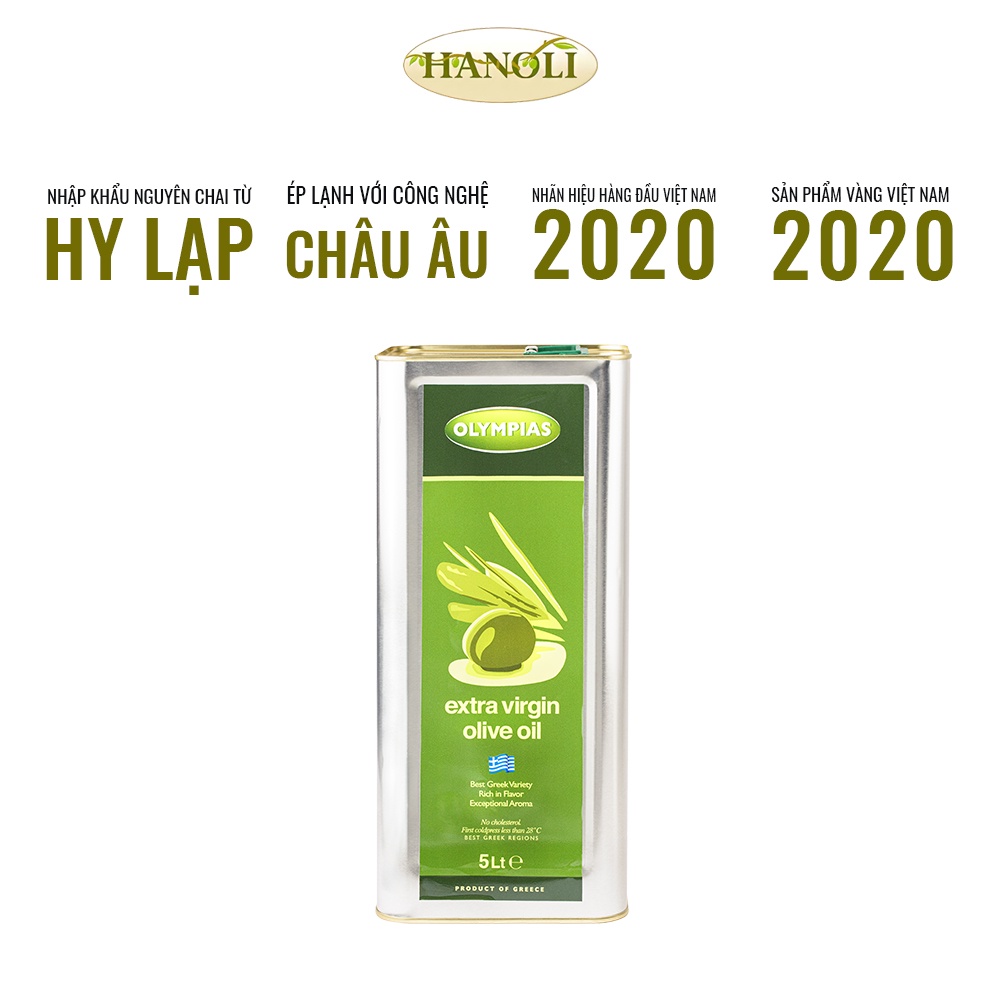 Dầu oliu siêu nguyên chất OLYMPIAS chai 5L