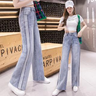 Quần jeans cạp cao ống loe cá tính năng động