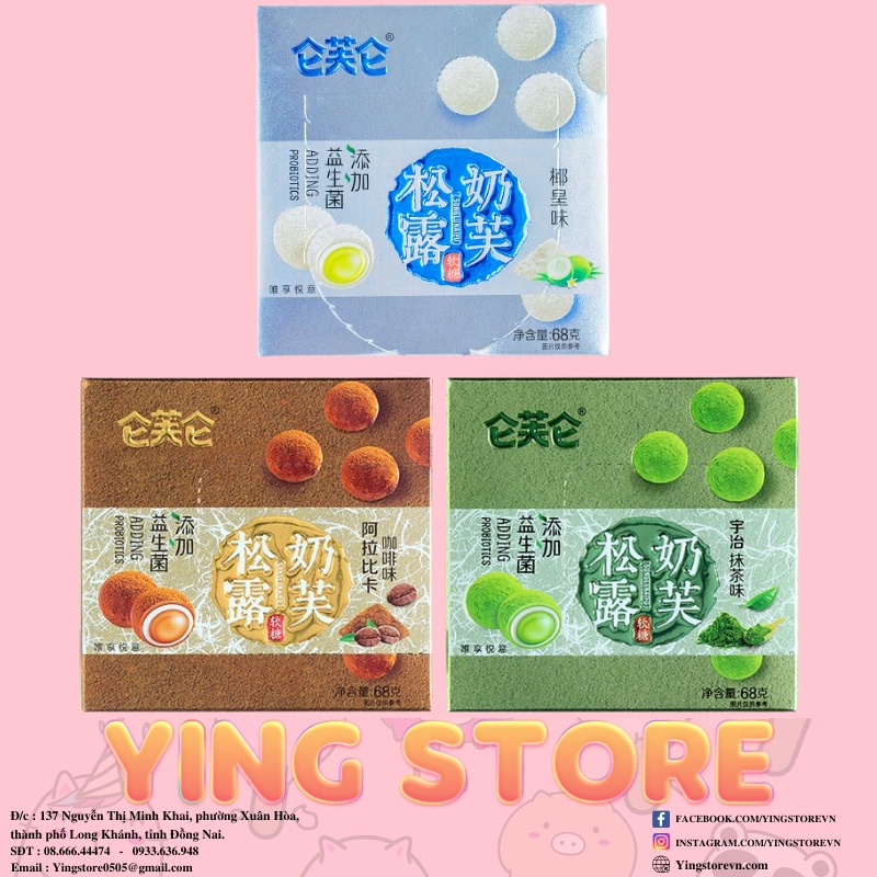 Kẹo trà sữa trân châu cao cấp - Mới nhất siêu hot hiện nay - Vị matcha, socola, sữa dừa