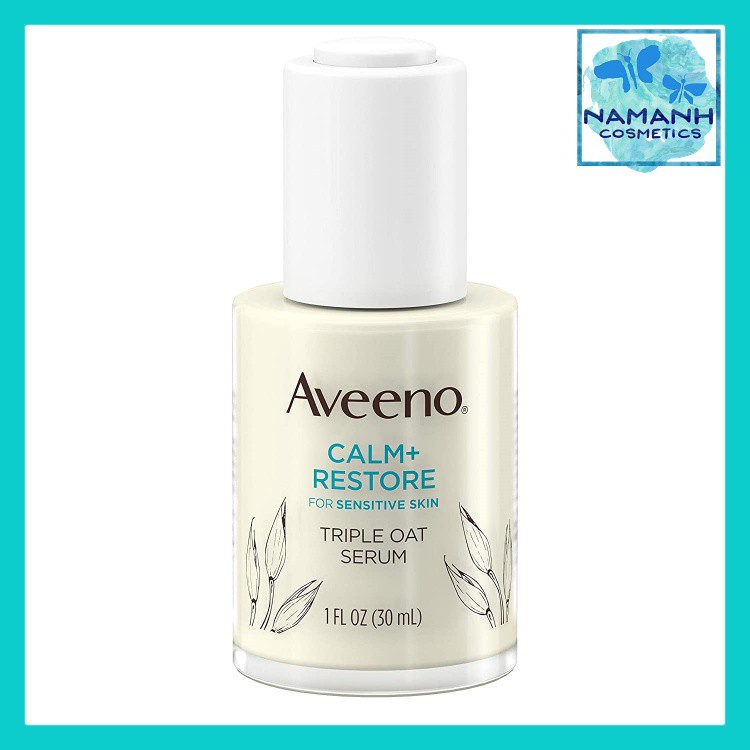 Serum dưỡng ẩm, phục hồi cho da nhạy cảm Aveeno Calm + Restore Triple Oat Hydrating Face Serum 30m