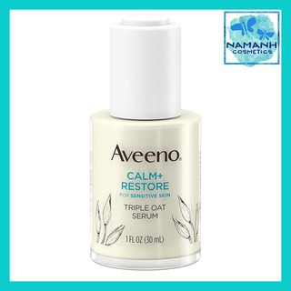 Serum dưỡng ẩm, phục hồi cho da nhạy cảm Aveeno Calm + Restore Triple Oat Hydrating Face Serum 30m