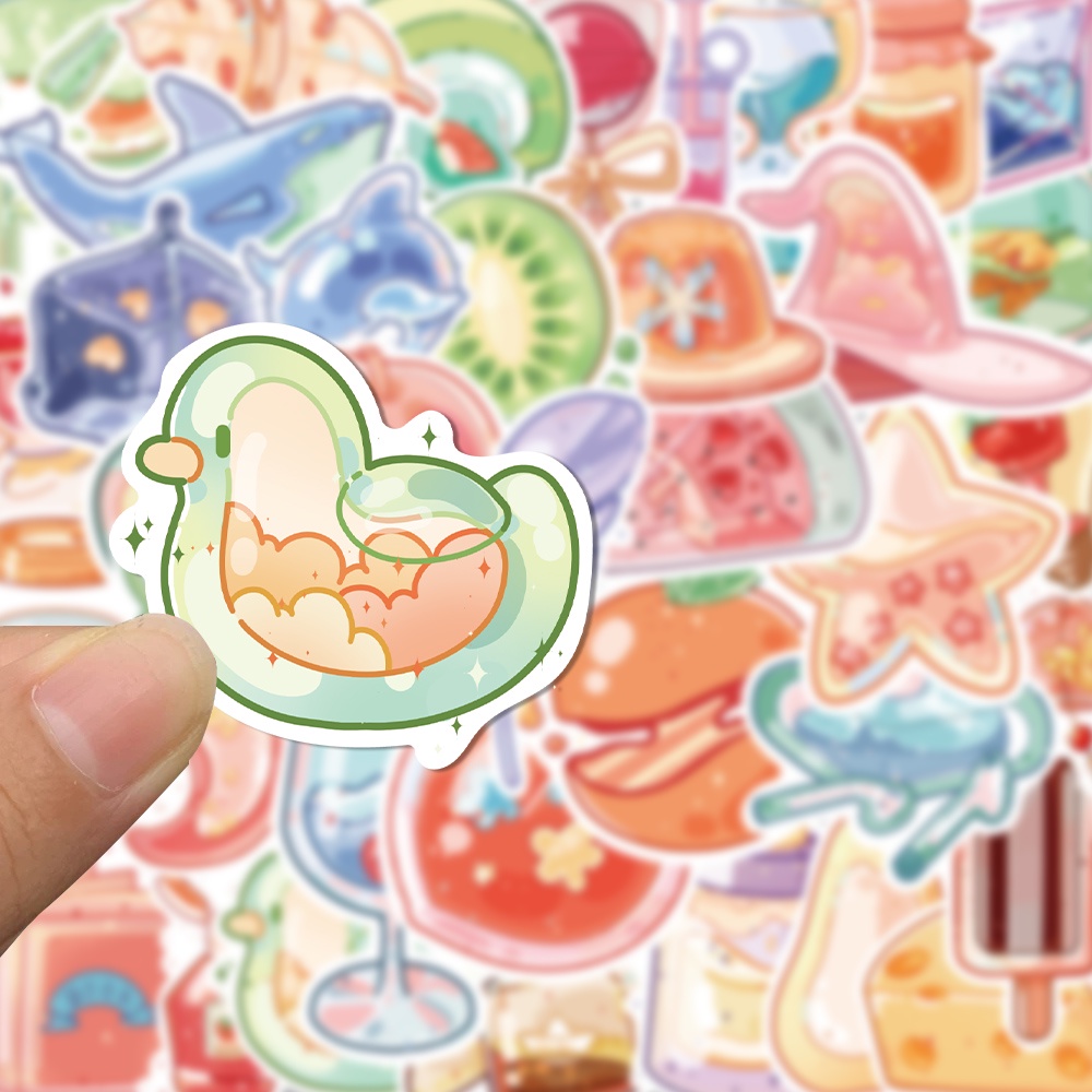 Set 40 Miếng Dán Kính Nhỏ Nhắn Chống Thấm Nước Trang Trí Sổ Tay