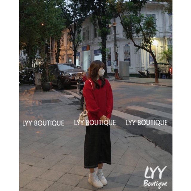 Áo len nữ lông thỏ cổ viền ren tay bo kiểu dáng Ulzzang form rộng 2 màu freesize hàng Quảng Châu LYY BOUTIQUE | BigBuy360 - bigbuy360.vn