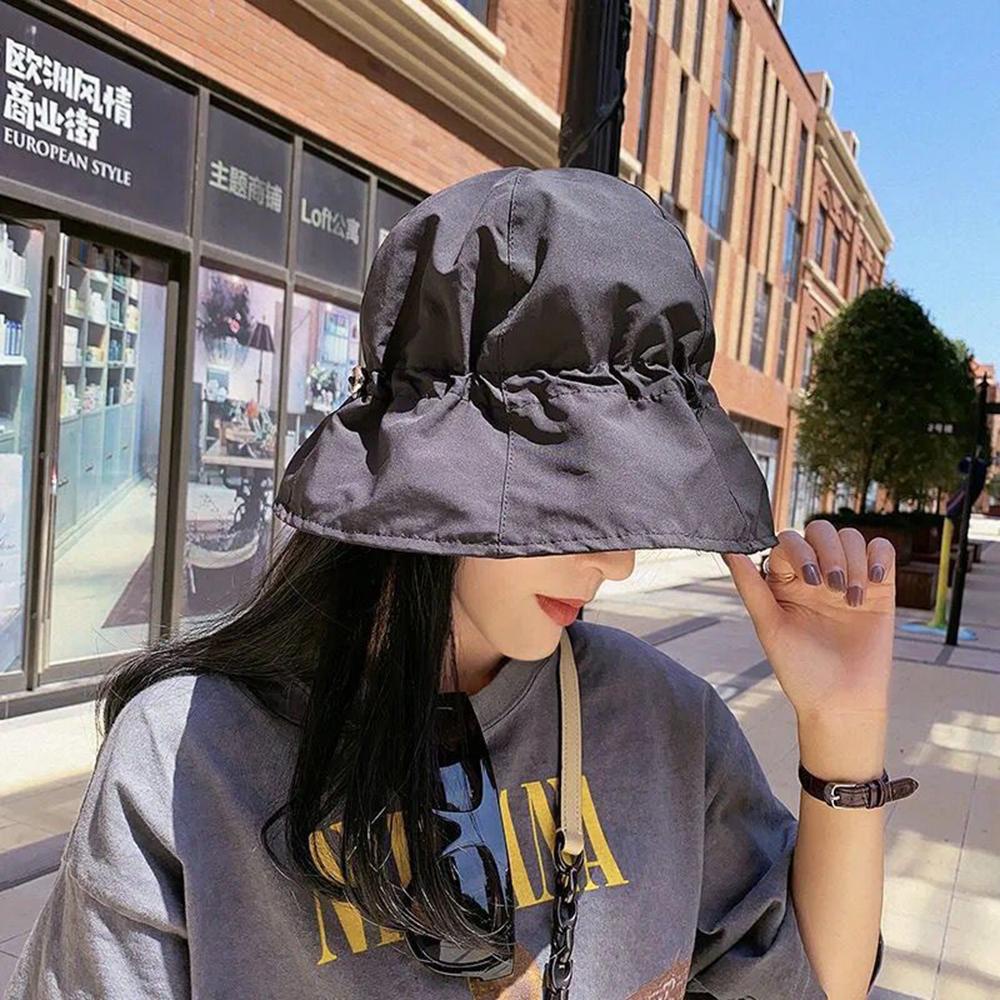 DWAYNE Mũ Bucket Chống Tia Cực Tím Thoáng Khí Phong Cách Hip Hop Hàn Quốc Cho Nữ
