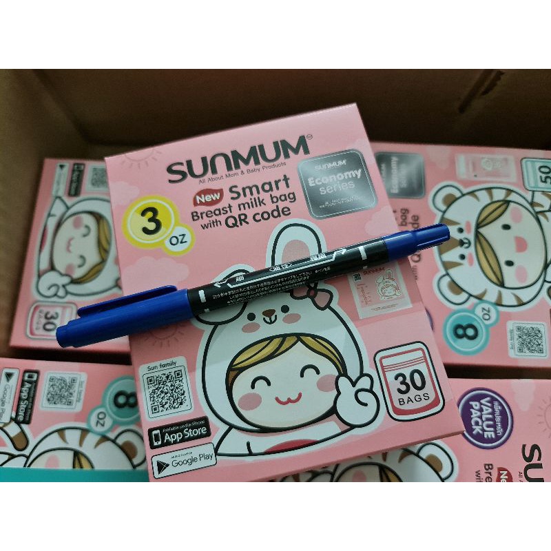 Viết lông dạ 2 đầu chuyên dùng viết túi trữ sữa, CD, ..