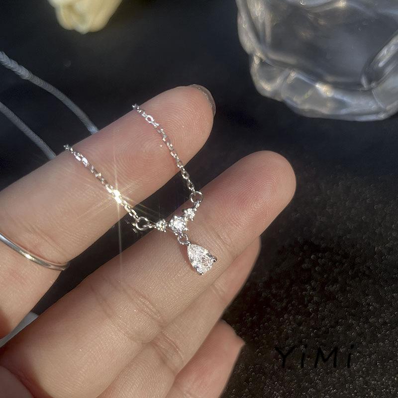 🍓Dây Chuyền Mặt Hình Giọt Nước Đính Đá Zircon Thời Trang Cho Nữ dây chuyền giọt nước