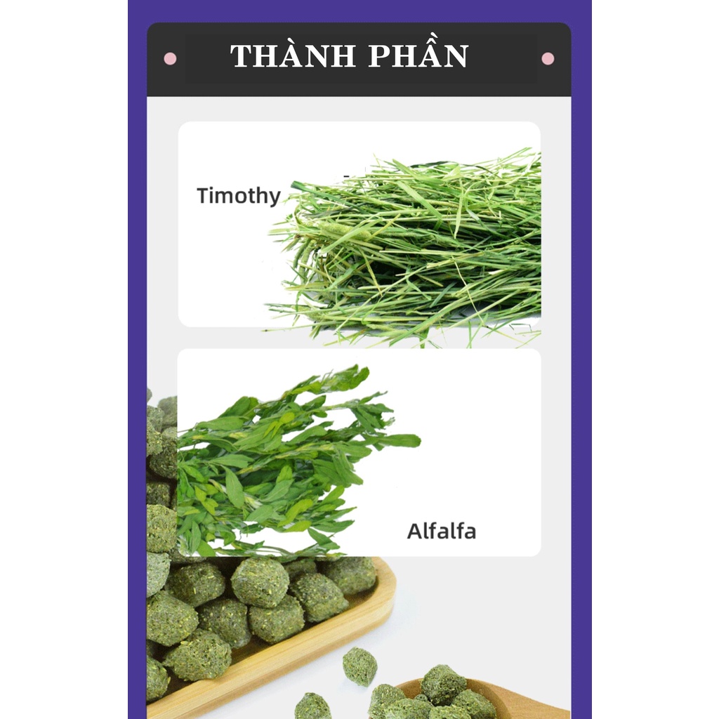Cỏ nén thảo mộc cho thỏ bọ