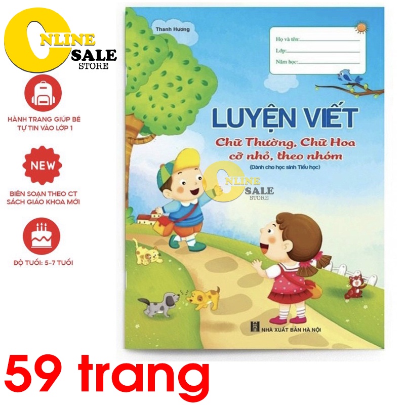 Tập tô chữ 59 trang luyện viết chữ cho bé