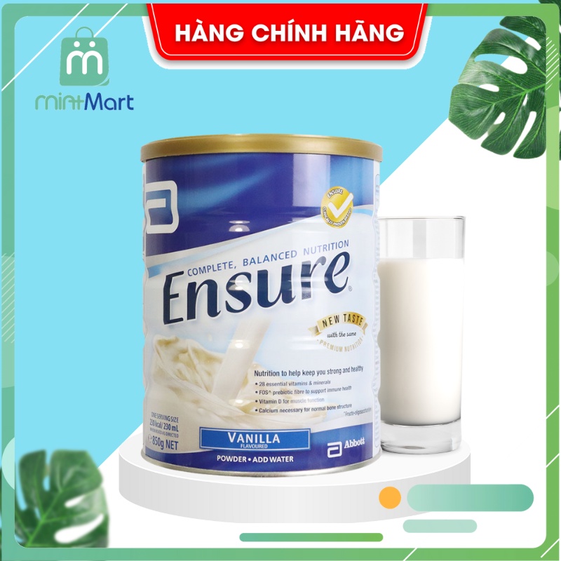 [Mẫu mới date 06/2023] Sữa ENSURE Úc hương vani 850gr chính hãng